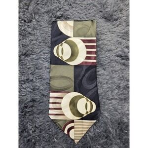 Screenplay By Martin Wong Tie 100% Silk Made In The USA Multicolor